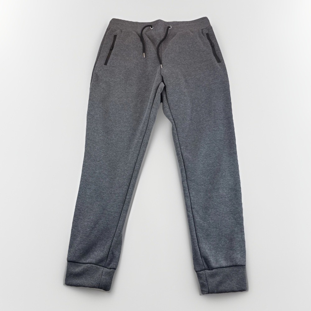 Pure Champ Sweatpants Mens L Gray Zip Pockets Joggers Drawstring Athleisure Gym